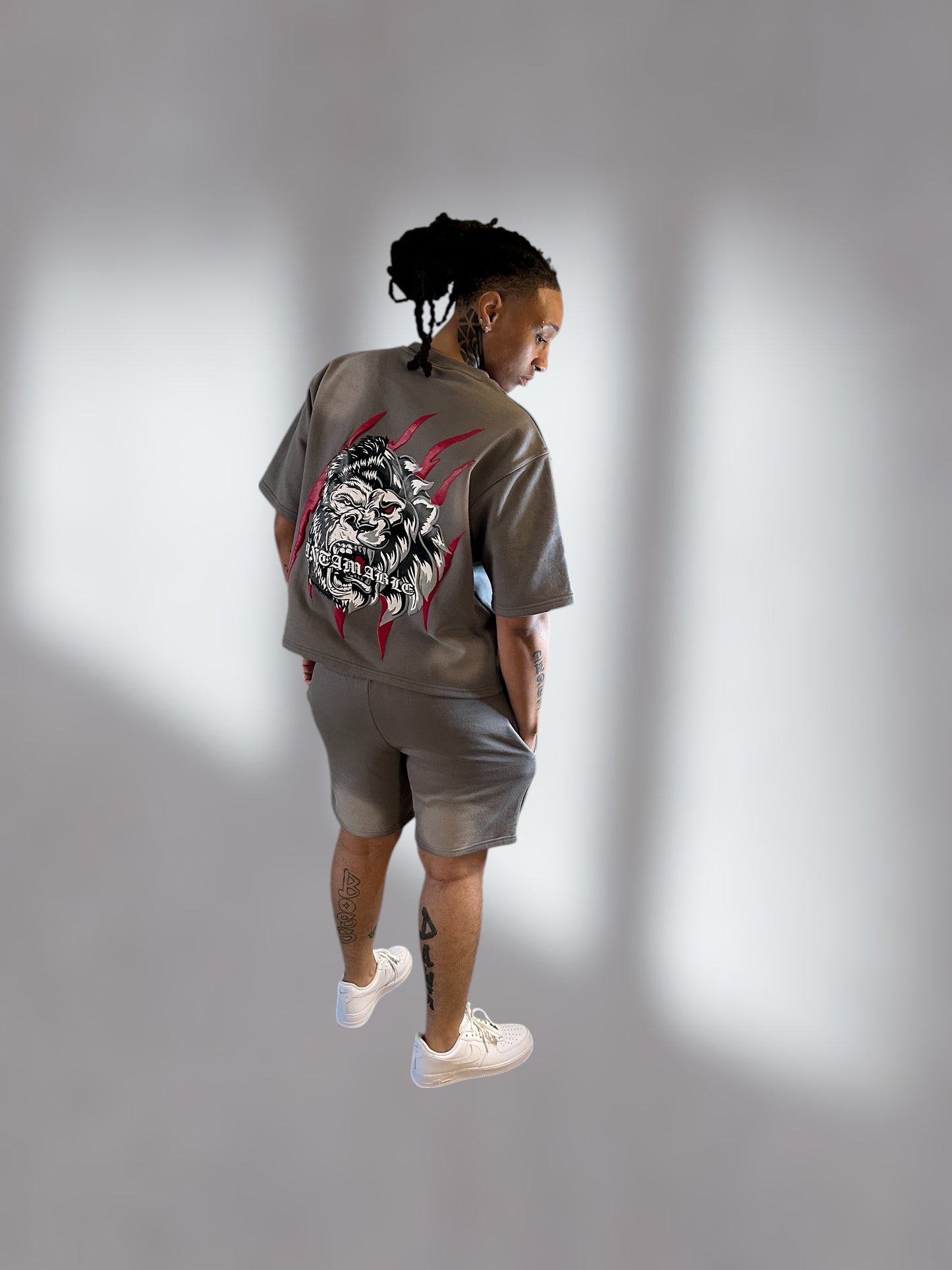 Sun dry boxy oversized crop set
