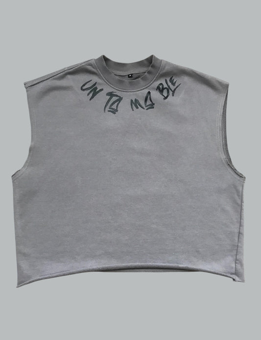 Sleeveless boxy crop Tee